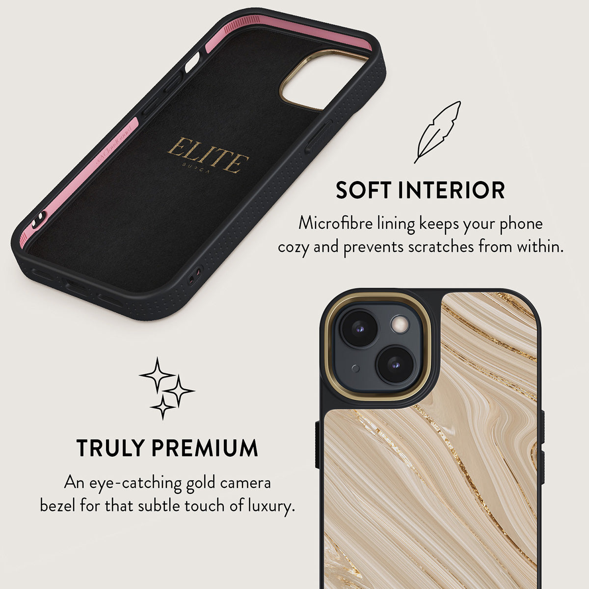 Full Glam - Beige iPhone 15 Case