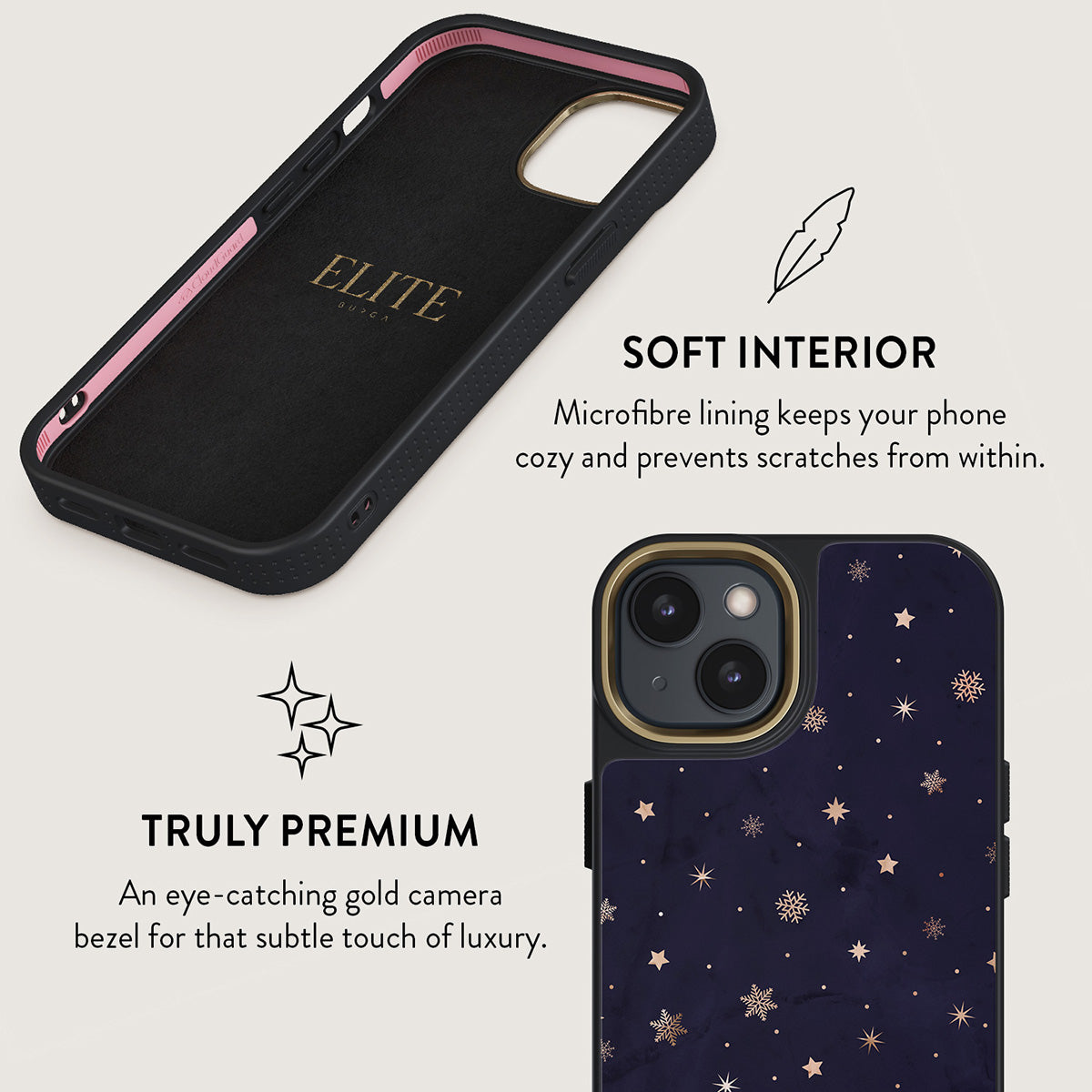 Midnight Kiss - Star iPhone 15 Case