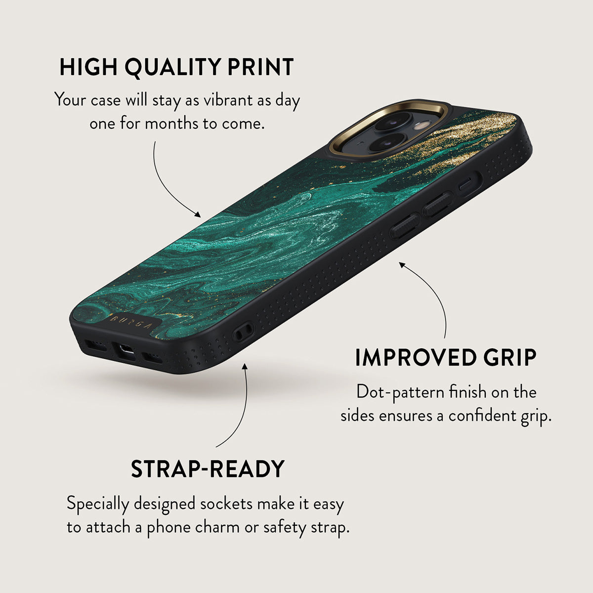 Emerald Pool - Elegant iPhone 15 Case