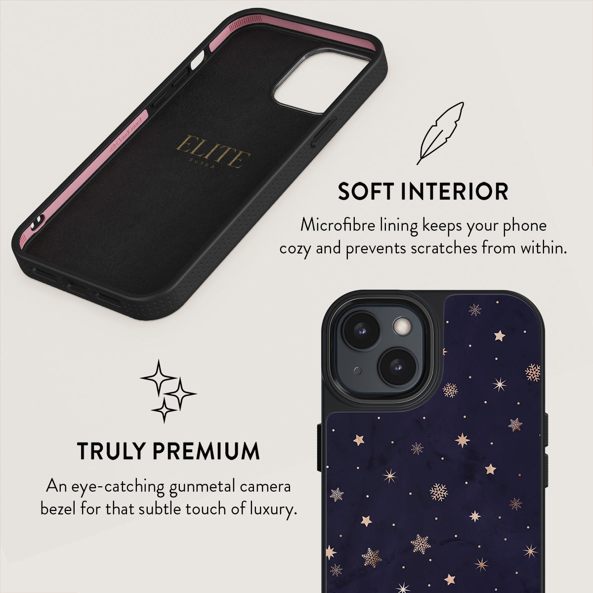 Midnight Kiss - Star iPhone 15 Case