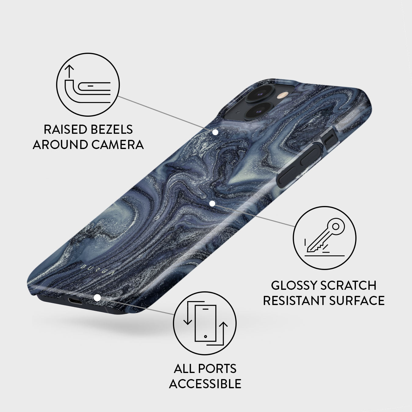 Navy Trench - Blue iPhone 15 Case