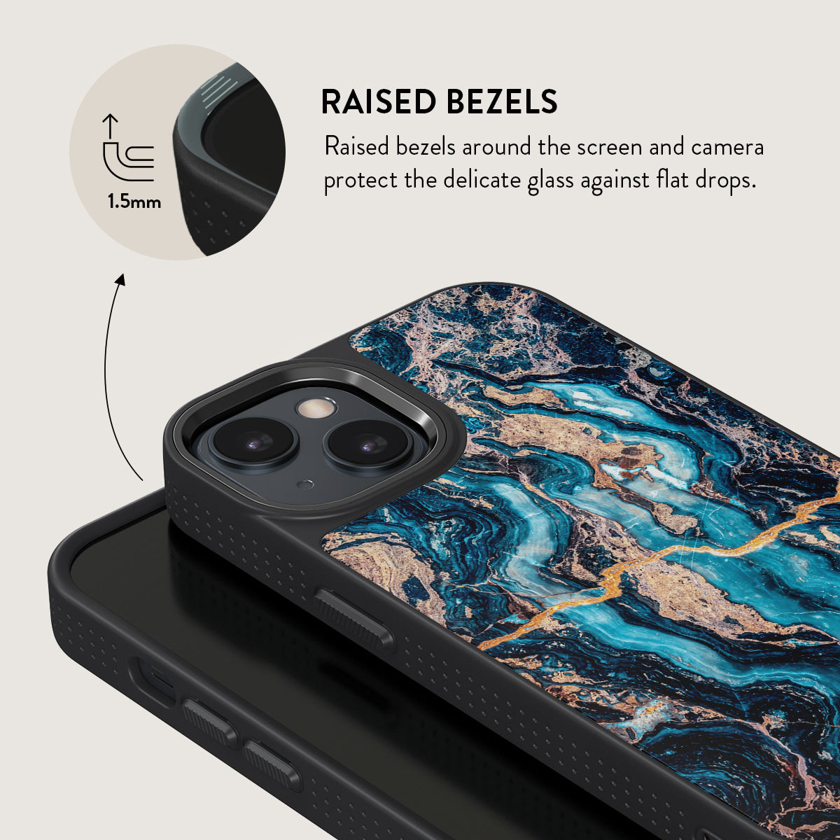 Mystic River - Blue Marble iPhone 15 Case