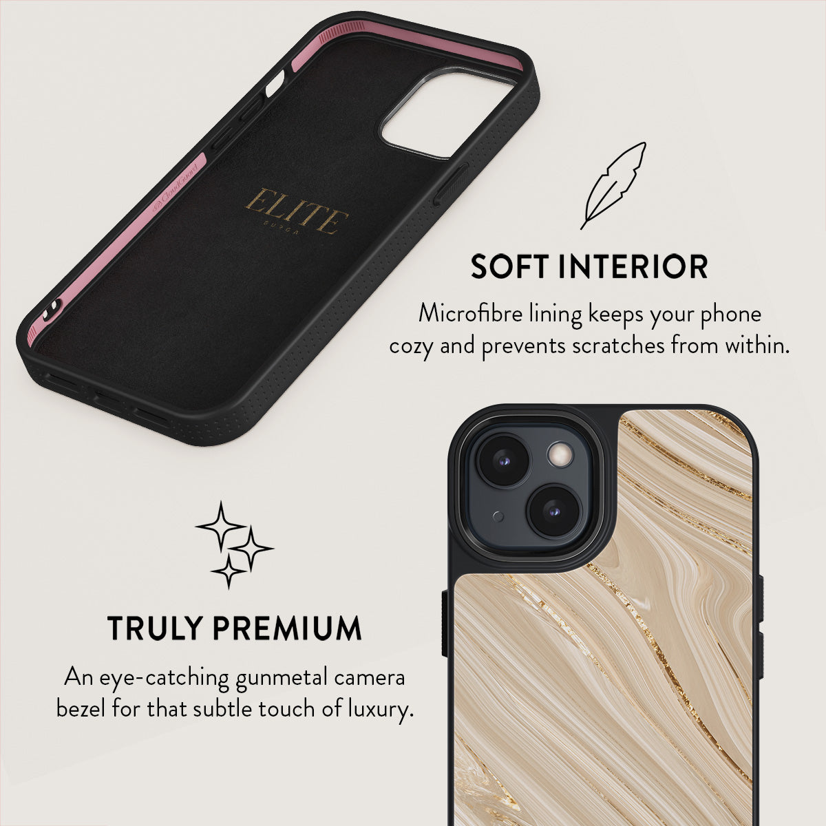 Full Glam - Beige iPhone 15 Case