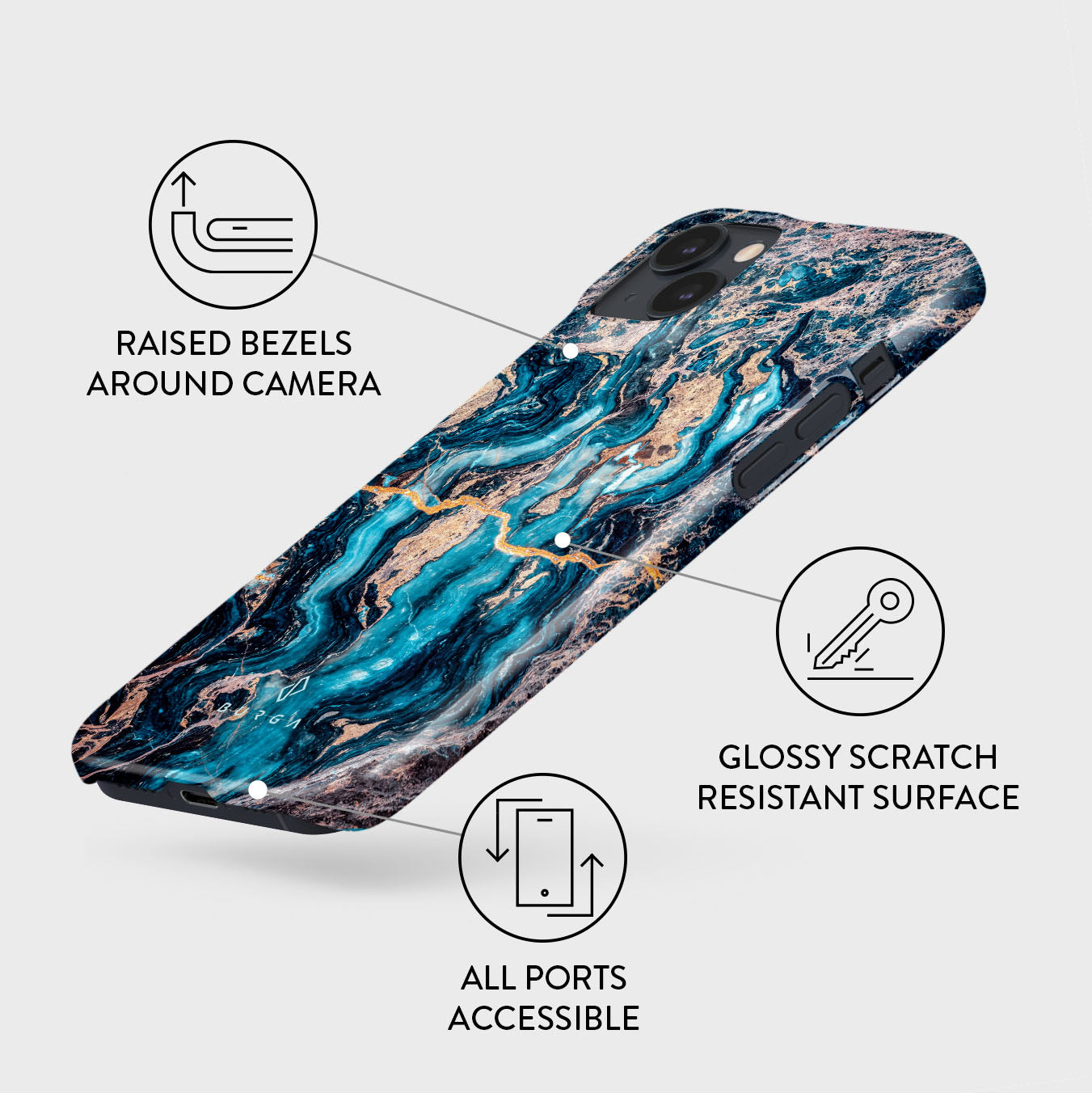 Mystic River - Blue Marble iPhone 15 Case