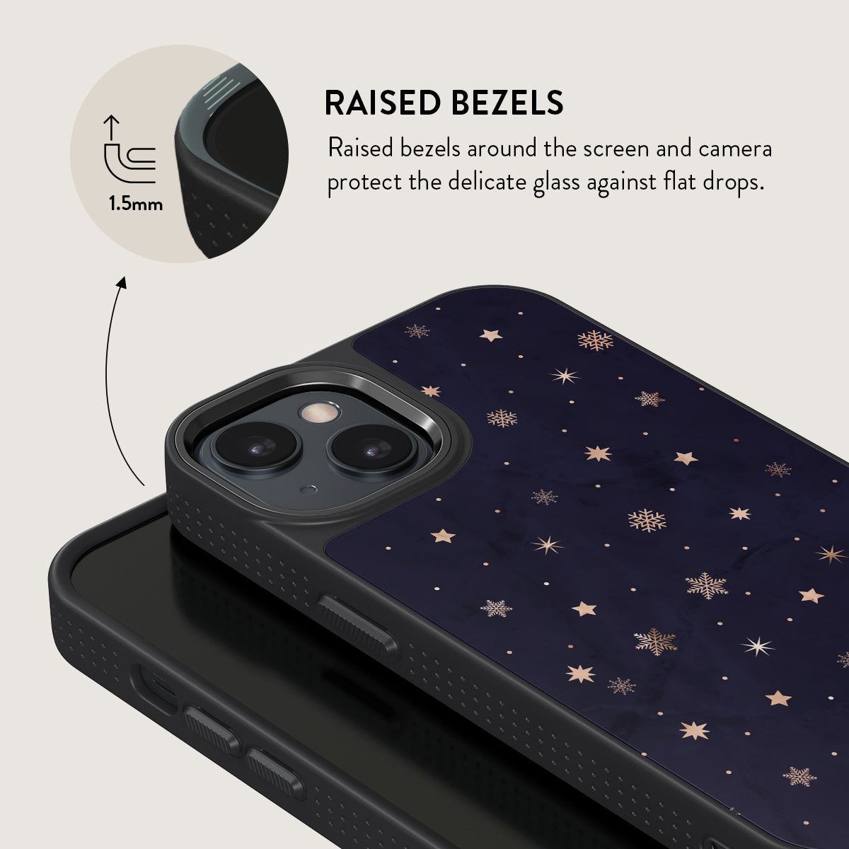 Midnight Kiss - Star iPhone 15 Case