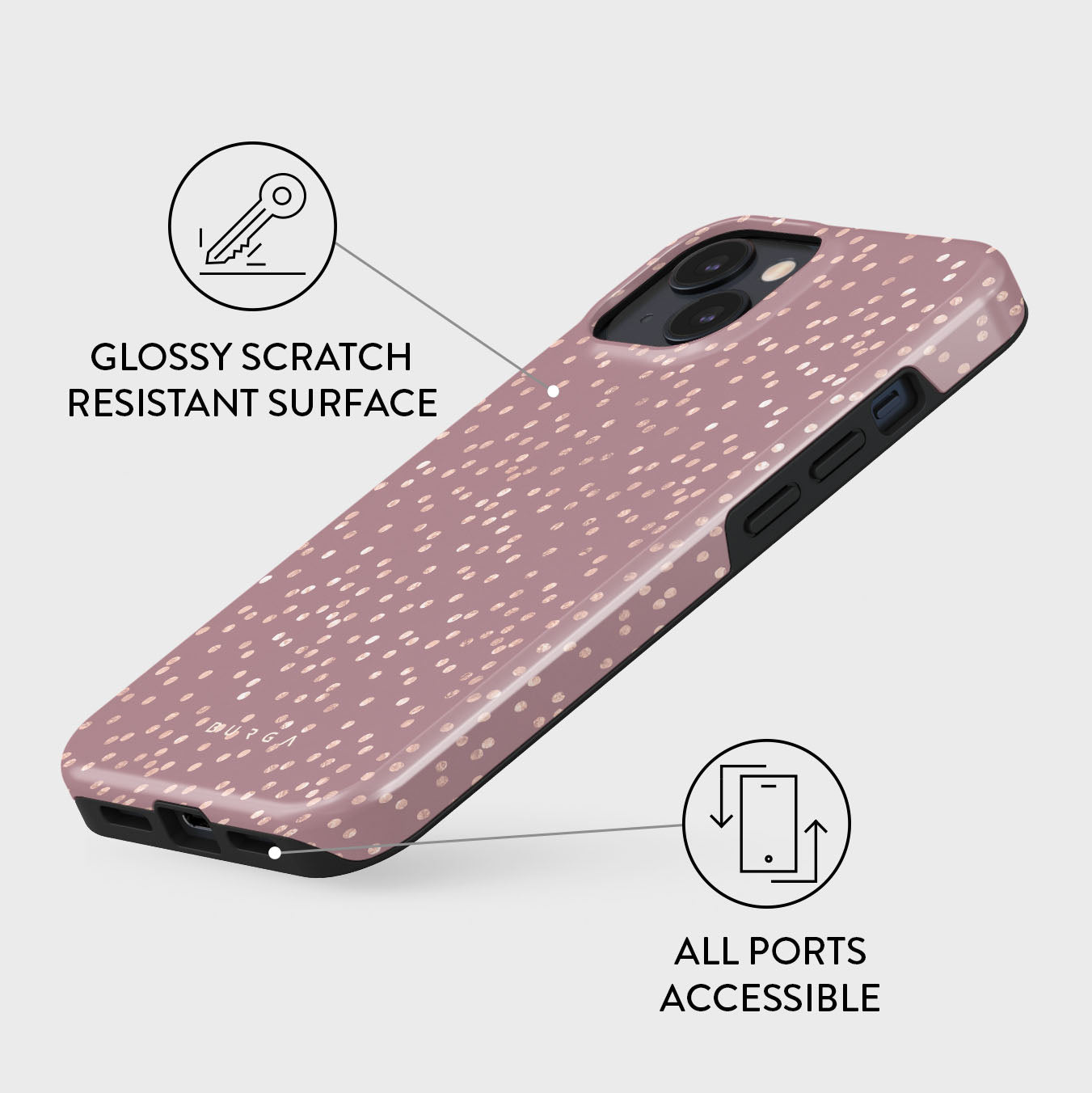 Hot Cocoa - Spotted iPhone 15 Case